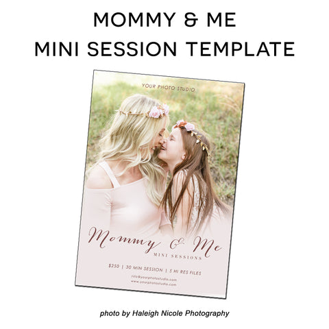 Mommy and me free mini session template