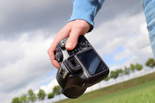 Hand holding camera