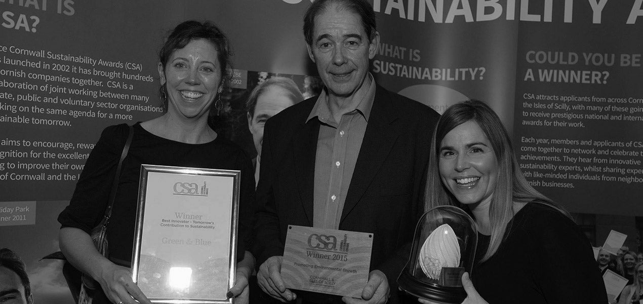 Faye and Kate from Green&Blue win Cornwall sustainability award