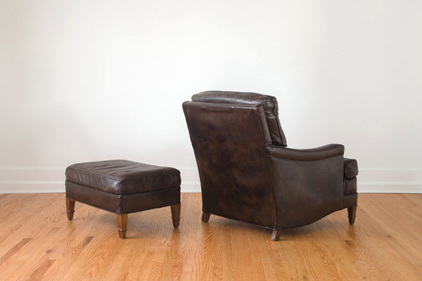 Leather Club Chair & Ottoman | Homestead Seattle