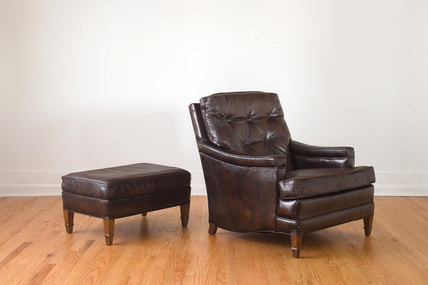 Leather Club Chair & Ottoman | Homestead Seattle