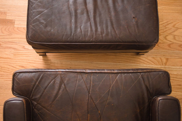 Leather Club Chair & Ottoman | Homestead Seattle