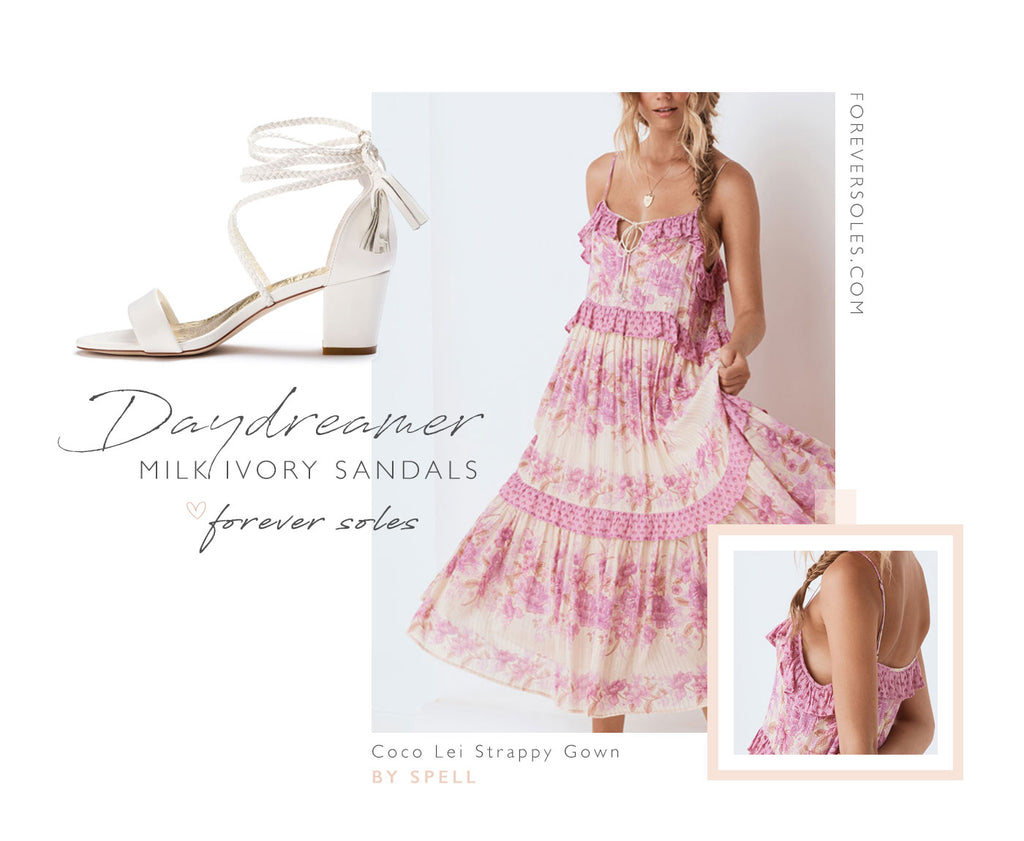 Forever Soles Daydreamer Sandals + Wedding Guest Outfit