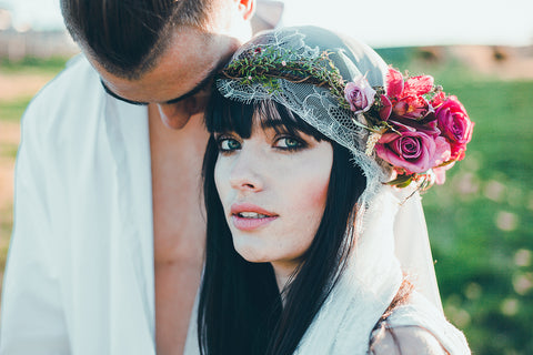 outdoor wedding bride