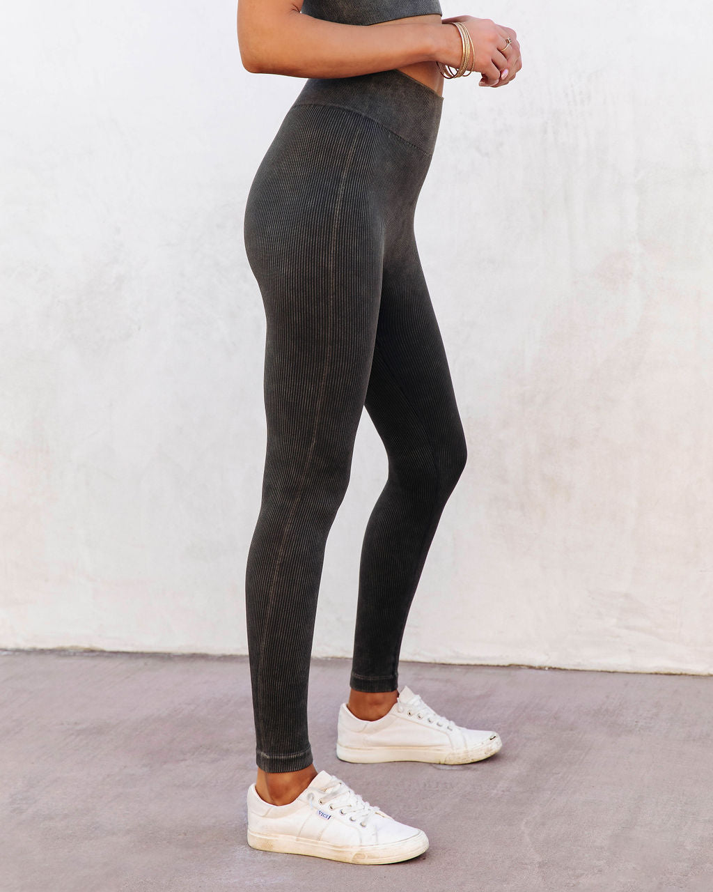 

Mineral Ribbed High Rise Leggings