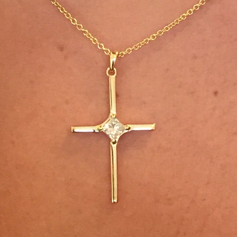 CA-18K Custom Gold and Diamond Cross