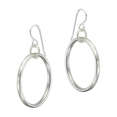 Wire earring silver hoop