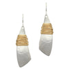 Wire wrap fin wire earring