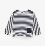 Zara baby girl cotton shirt stripes natural laundry static cling