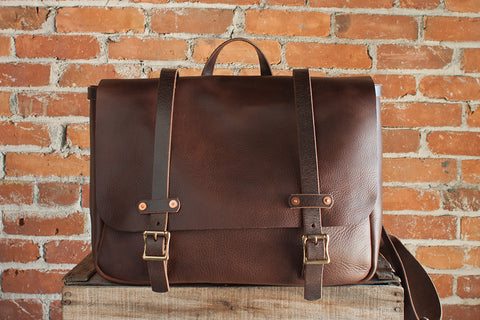 Bison Chromexcel Briefcase Messenger