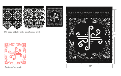 Your logo or monogram -custom papel picado