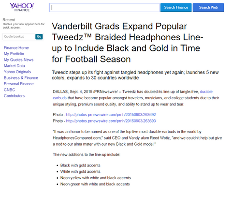 Yahoo Tweedz Launch Coverage