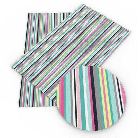 Pink, Aqua, and Yellow Stripes Sheet