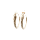 Gold Snake Hoops