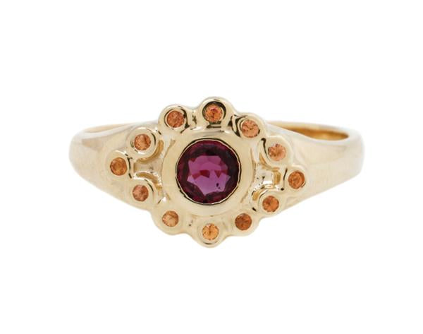 RUBY EVIL EYE RING