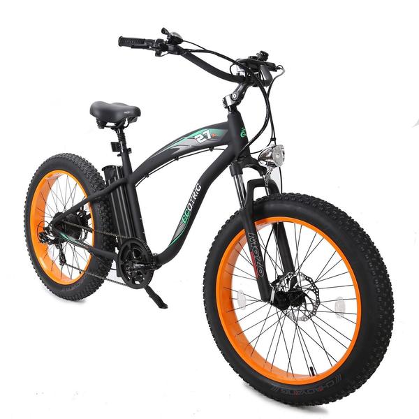 ecotric hammer fat tire 1000w 48v beach snow electric bike