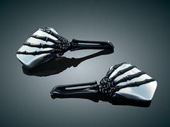 Skeleton Hand Mirrors Chrome Head with Black Stem (pr)  $109.99