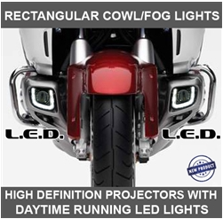 Rectangular LED Fog Light Kit W/Daytime LEDs For GL1800/F6B/VALKYRIE $329.95
