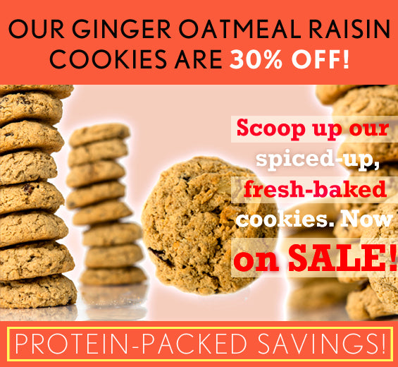 Our Ginger Oatmeal Raisin Cookies are 30% Off!