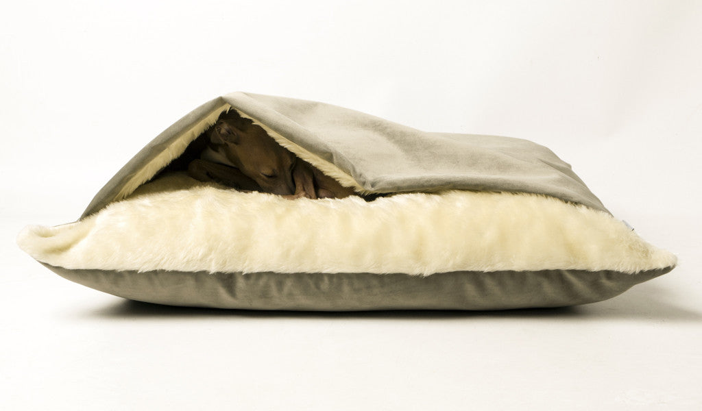 Snuggle Bed in Velour Cloud