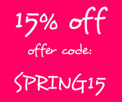 Spring Sale discount code: SPRING15