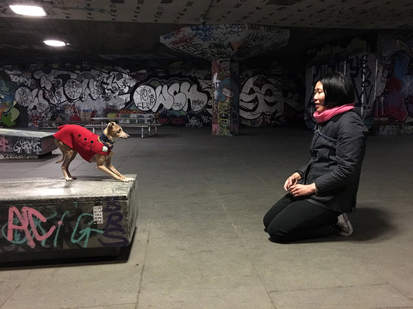 Theo and Christine on the South Bank