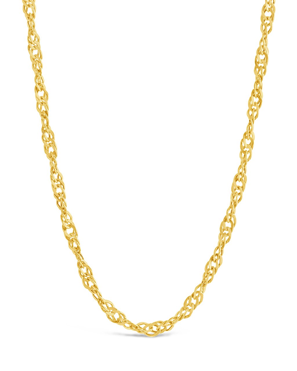 14k yellow gold singapore chain necklace