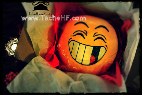 Tache Squishy Oopsy Daisy Yellow Microbead Squishy Crazy Happy Smiley Emoji Face Throw Lounge Pillow Cushion