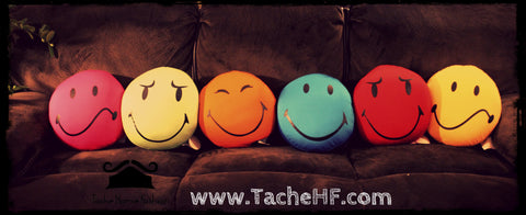 Tache Smiley Face Micro bead Plllows