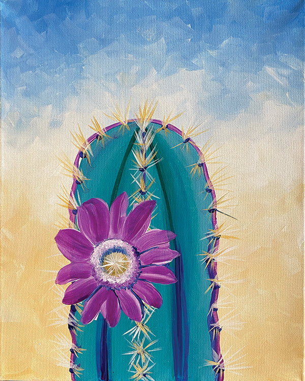 cactus flower painting