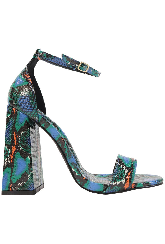 rainbow snakeskin heels