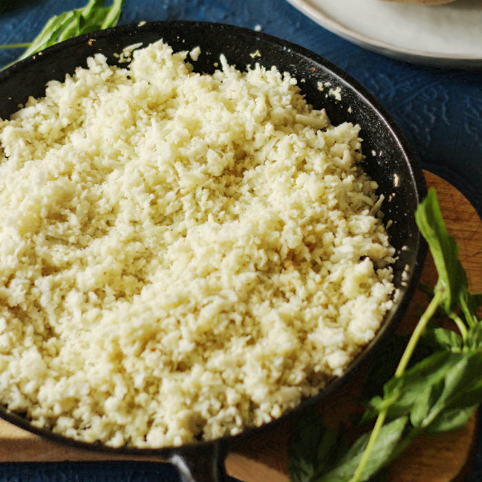 Cauliflower Rice with Mint & Turmeric Yoghurt Dressing