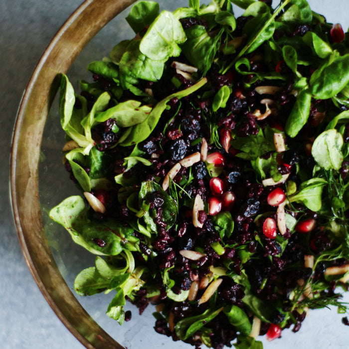 Pomegranate Black Rice Salad