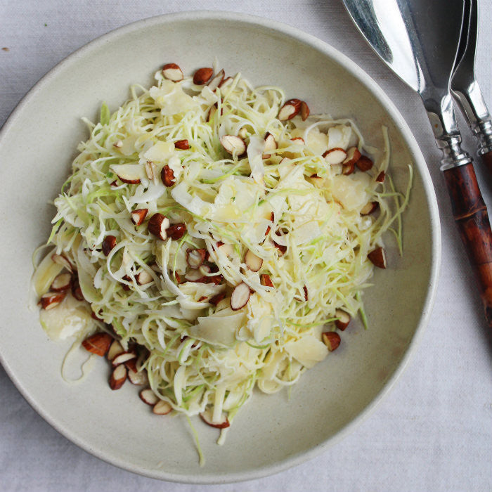 Green Cabbage and Mustard Cream Slaw