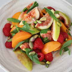 Fig, Apricot, Raspberry & Pistachio Fruit Salad