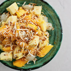 Pineapple Mango Lychee and Coconut Fruit Salad