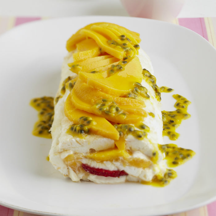 Mango Strawberry Pavlova