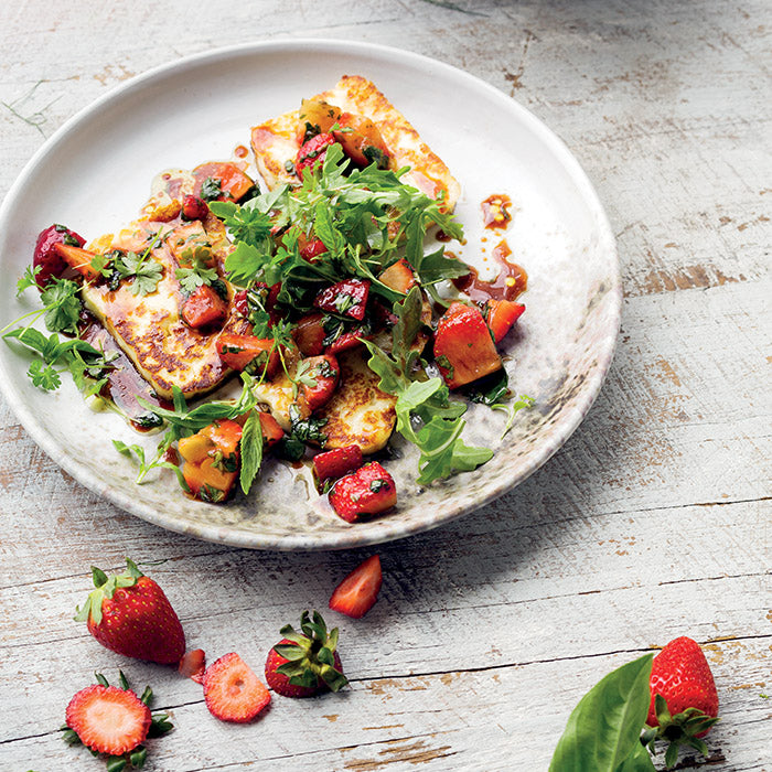 Haloumi with Strawberry Salsa