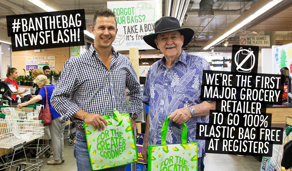 harris farm bans plastic bags at the registers