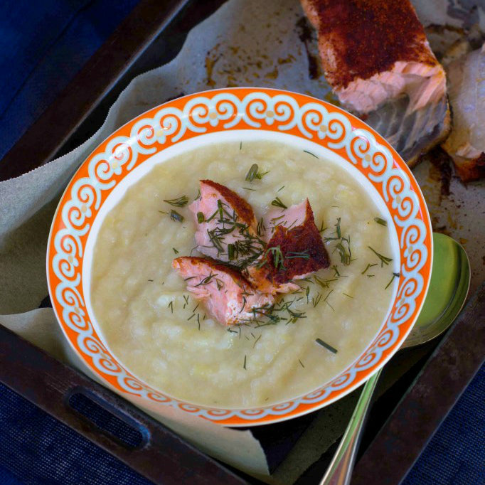 Salmon Potato and Leek Soup