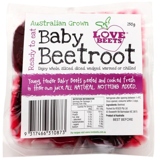 Buy Premium Quality Love Beets Baby Beetroot Peeled And Cooked From Harris Farm Online Harris Farm Markets