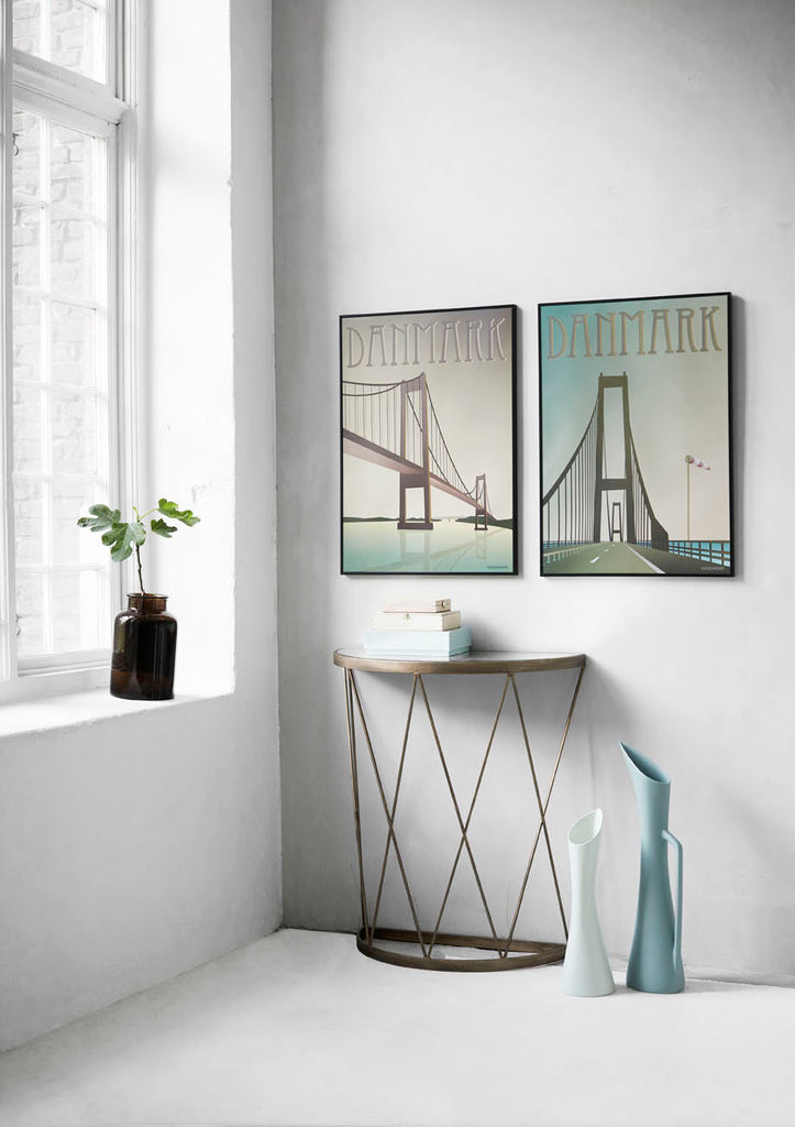 Vissevasse storebæltsbroen plakat lillebæltsbroen plakat
