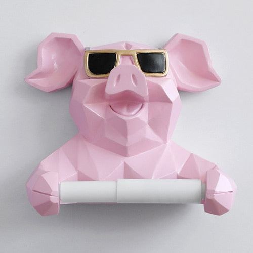 pink toilet roll holder