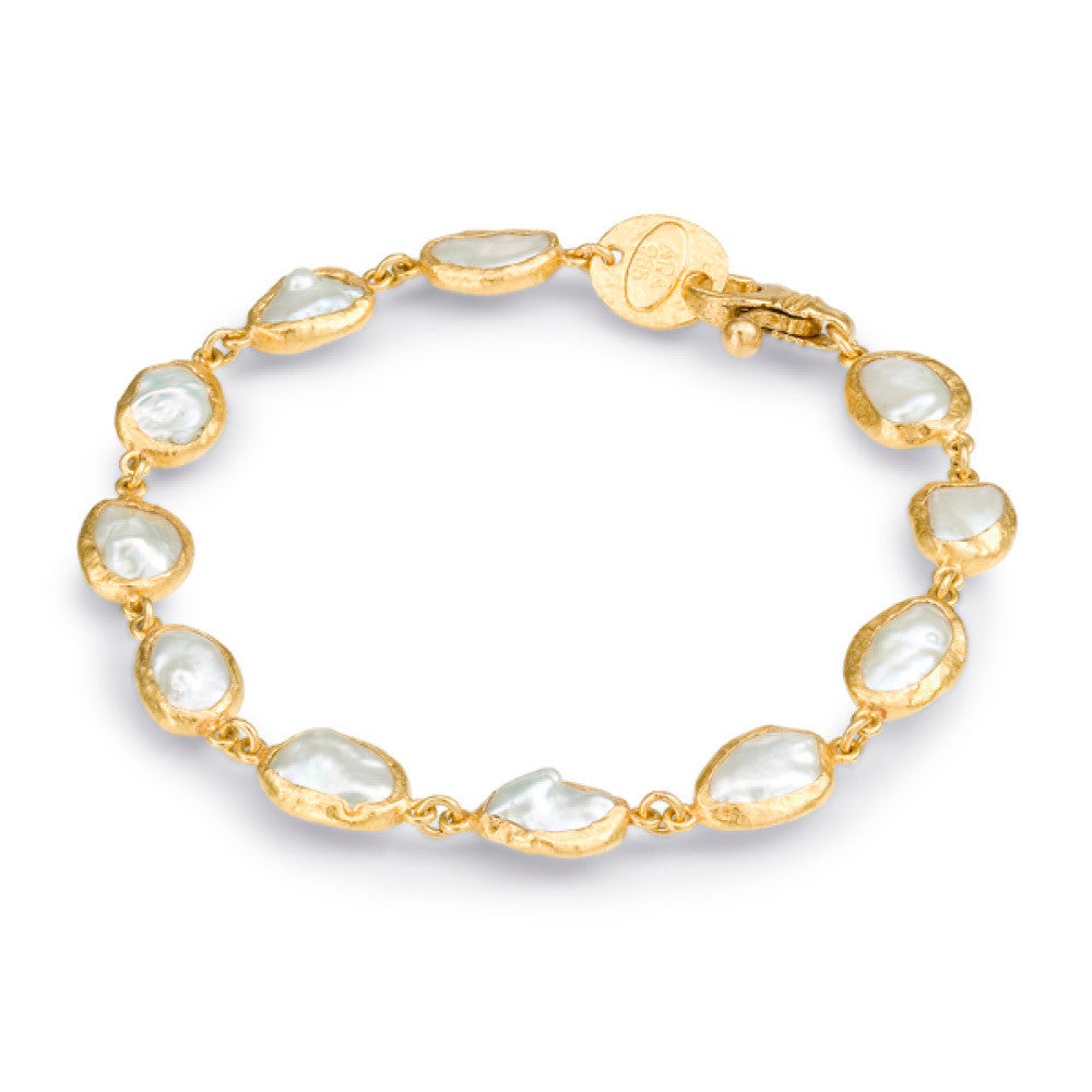 ARA 24k Yellow Gold Pearl Bracelet | Desires by Mikolay