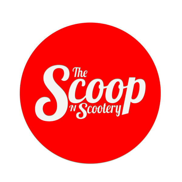 The Scoop N Scootery - Red illuminated sign