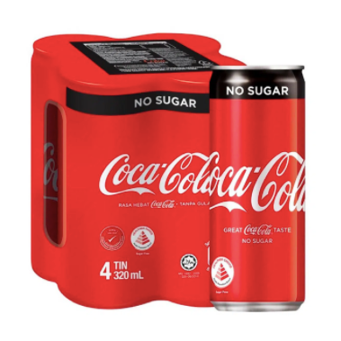 Coca Cola No Sugar [4 x 320ml]
