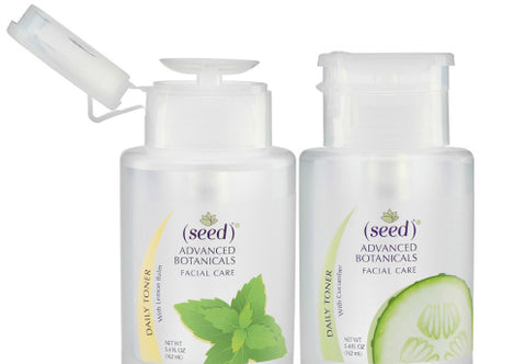 Seed Advanced Botanicals Daily Toners are free of alcohol, and perfect for summer skin