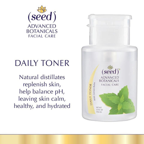 Seed toner helps balance skin pH, soothes sensitive skin, and removes last traces of makeup