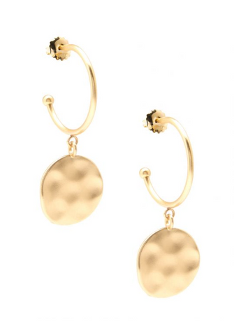 medallion hoop earrings