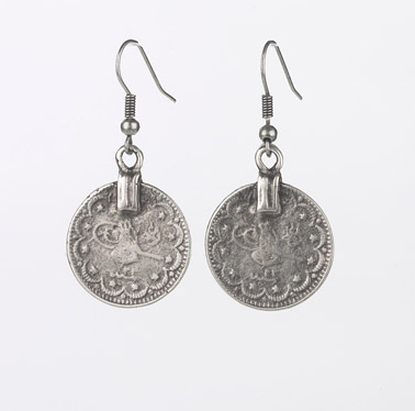 Ancient Ottoman Coins Dangle Earrings 